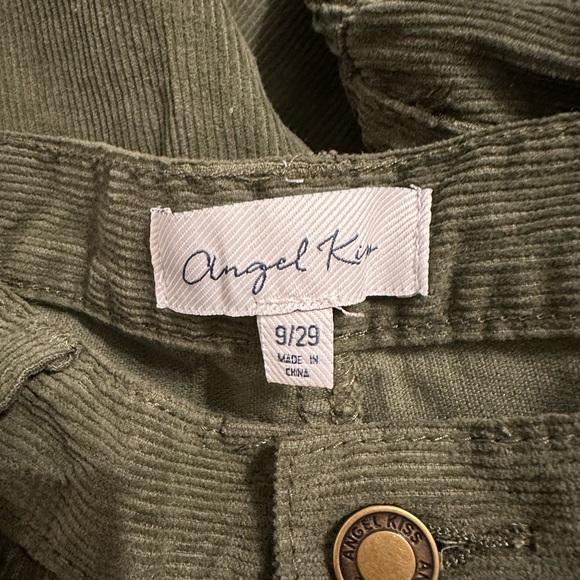 Green corduroy textured pants - Picture 3 of 11